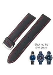 20mm 22mm Canvas Leather Down Watch Band 19mm 21mm Replacement For Omega 300 Planet Ocean Seiko Nylon Hamilton Strap