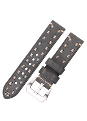 Handmade Watches 22 24mm Antique Leather Italian Watch Band Strap Women Men Brown Black Green Coffee Watch Accessories