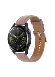 Watchband suitable for Huawei watch GT3 band for Samsung watch4 prime leather strap leather strap 20/22mm high-end business str