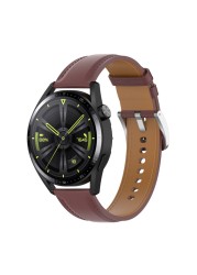 Watchband suitable for Huawei watch GT3 band for Samsung watch4 prime leather strap leather strap 20/22mm high-end business str