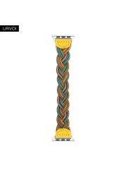 URVOI Braided Band for Apple Watch Series 7 6 SE 5 4 321 Woven Nylon Strap for iWatch Stretchable Replacement Classy Design 40mm