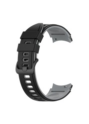 Sports Silicone Strap For Samsung Galaxy Watch Band 4 classic 46mm 42mm Bracelet Galaxy Watch 4 44mm 40mm Curved End Wristbands