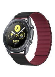 Silicone Strap For Samsung Galaxy Watch 3 Active 2 Huawei Watch 3/GT/GT2 Replacement Strap With Magnetic Buckle For Amazfit GTR