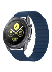 Silicone Strap For Samsung Galaxy Watch 3 Active 2 Huawei Watch 3/GT/GT2 Replacement Strap With Magnetic Buckle For Amazfit GTR