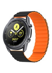 Silicone Strap For Samsung Galaxy Watch 3 Active 2 Huawei Watch 3/GT/GT2 Replacement Strap With Magnetic Buckle For Amazfit GTR