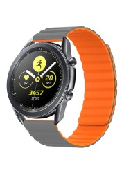 Silicone Strap For Samsung Galaxy Watch 3 Active 2 Huawei Watch 3/GT/GT2 Replacement Strap With Magnetic Buckle For Amazfit GTR