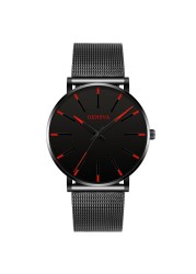 Men Watches 2021 Luxury Male Elegant Ultra Thin Watch Men Business Stainless Steel Mesh Quartz Watch Relogio Masculino Hot Sale