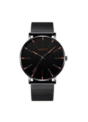 Men Watches 2021 Luxury Male Elegant Ultra Thin Watch Men Business Stainless Steel Mesh Quartz Watch Relogio Masculino Hot Sale