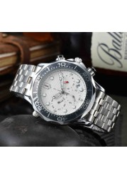 Fashion Luxury Casual Stainless Steel High Quality Sport Dial Man Quartz Watch Wristwatch for Men Relogio