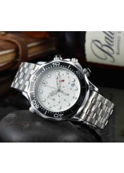 Fashion Luxury Casual Stainless Steel High Quality Sport Dial Man Quartz Watch Wristwatch for Men Relogio