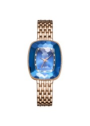 WIILAA 2022 Green Diamond Pattern Luxury Women Quartz Watch Creative Unique Ladies Wrist Watch For Female Clock relogio feminino