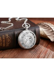 Gold Retro Hand Wind Mechanical Luxury Steampunk Pocket Watch Hollow Watches Roman Numerals Clock With Fob Chain Reloj Hombre