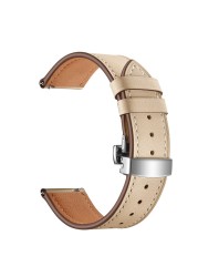 20 22mm Leather Strap For Huawei Watch GT 2 46mm Watch Band For Samsung Galaxy Watch 4 40/44mm Calsssic 46 42mm Active2 Bracelet