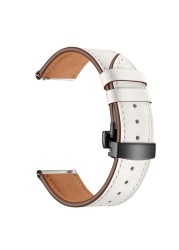 20 22mm Leather Strap For Huawei Watch GT 2 46mm Watch Band For Samsung Galaxy Watch 4 40/44mm Calsssic 46 42mm Active2 Bracelet