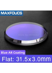 For Seiko Flat Metal Glass With Chamfer Skx007 SKX009 SKX011 Watch Crystal Watch Glass Spare Parts Blue AR Coating