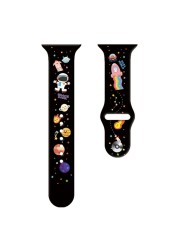 Doraemon Silicone Strap for Apple Watch Band 44mm 45mm 42mm 40mm 38mm 41mm Anime Watchband iWatch Apple Watch Serie 6 5 3 SE 7