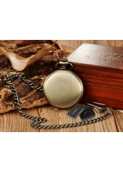 Luxury Hand Wind Mechanical Pocket Watch Vintage Hollow Steampunk Men Watches Roman Numeral Clock With Fob Chain Reloj Hombre