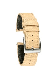 Hemsut Fabric Watch Bands Quick Release Gray Two Pieces Fabric Watch Straps Heavy Buckle 18mm 20mm 22mm