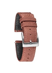 Hemsut Fabric Watch Bands Quick Release Gray Two Pieces Fabric Watch Straps Heavy Buckle 18mm 20mm 22mm