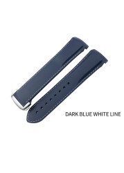 20mm 22mm 19mm 21mm Curved End Rubber Watch Band fit for HUAWEI GT 2 3 Pro Omega Longines Hydroconquest Seiko SKX Silicone Strap