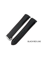 20mm 22mm 19mm 21mm Curved End Rubber Watch Band fit for HUAWEI GT 2 3 Pro Omega Longines Hydroconquest Seiko SKX Silicone Strap