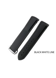 20mm 22mm 19mm 21mm Curved End Rubber Watch Band fit for HUAWEI GT 2 3 Pro Omega Longines Hydroconquest Seiko SKX Silicone Strap