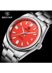 BENYAR New Watch 39mm Mens Watches Brand Luxury Mechanical Wristwatch 10Bar 100M Waterproof Automatic Watch for Men by 5185