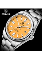 BENYAR New Watch 39mm Mens Watches Brand Luxury Mechanical Wristwatch 10Bar 100M Waterproof Automatic Watch for Men by 5185