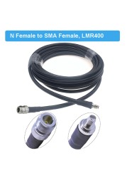 LMR400 Cable RP-SMA Male to N Female 50 Ohm RF Coax Extension Jumper Pigtail for 4G LTE Cellular Amplifier Phone Signal Booster