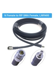 LMR400 Cable RP-SMA Male to N Female 50 Ohm RF Coax Extension Jumper Pigtail for 4G LTE Cellular Amplifier Phone Signal Booster