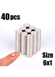 20 50 100pcs 5x2 6x1 6x2 4x2 Neodymium Magnet NdFeB Round Super Strong Permanent Magnetic imanes Disc 4x1 5x3