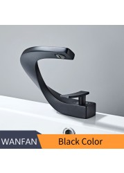 Basin Faucets Matte Black Modern Bathroom Mixer Tap Brass Washbasin Faucet Single Handle Single Hole Elegant Lever 855818