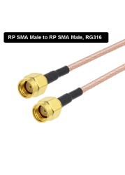 RG316 SMA Male to SMA Male RF Plug Pigtail Jack Connector WIFI Extension Cable RF Coaxial Wire Adapter Wire BEVOTOP 5cm-30m