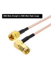 RG316 SMA Male to SMA Male RF Plug Pigtail Jack Connector WIFI Extension Cable RF Coaxial Wire Adapter Wire BEVOTOP 5cm-30m