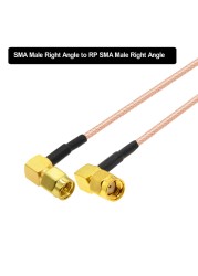 RG316 SMA Male to SMA Male RF Plug Pigtail Jack Connector WIFI Extension Cable RF Coaxial Wire Adapter Wire BEVOTOP 5cm-30m