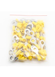 50pcs/100pcs RV2-6 Loop Insulated Terminal Wire Cable Electrical Connector Crimp Terminal