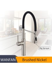 Kitchen Faucets Chrome Kitchen Sink Lever Deck Mount Pull Down Dual Sprayer Nozzle Torneira De Cozinha Mixer Water Taps LK-9910