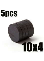 5 10 20pcs/lot 10x3mm 10x4mm 10x5mm Black Small Round Magnet Fridge Ferrite Magnet Round Speaker Permanent Magnet