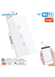 Alexa Smart Switch US/Brazil Tuya Control Works with Google Home Voice Control WiFi Smart Life Home Touch Switch Need Neutral