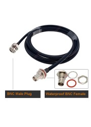 RG223 Coaxial BNC Male to BNC Male Plug RF Cable 50 Ohm Crimp Connector Dual BNC Plug Male Pin Wire Cord 0.5m 1m 2m 5m 10m 20m