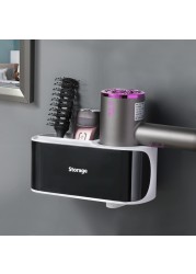 Hot Magic - Wall Mounted Storage Rack, Stickerless, Creative Suction Cup, Hair Dryer, Comb Holder, Bathroom Accessories