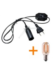 Himalayan Salt Lamp Cord With Dimmer Switch E14 Lamp Base Hanglamp Light Bulb Holder Socket EU Plug 1.8m Power Cord Cable Black