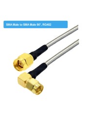 RG402 SMA Male to SMA Male Plug Semi Flexible Silver RG402 Test Cable High Frequency 50ohm 6GHz RF Pigtail Coaxial Cable