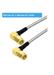 RG402 SMA Male to SMA Male Plug Semi Flexible Silver RG402 Test Cable High Frequency 50ohm 6GHz RF Pigtail Coaxial Cable