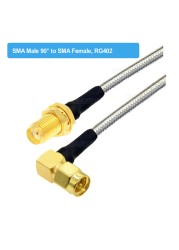 RG402 SMA Male to SMA Male Plug Semi Flexible Silver RG402 Test Cable High Frequency 50ohm 6GHz RF Pigtail Coaxial Cable