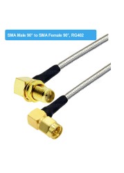 RG402 SMA Male to SMA Male Plug Semi Flexible Silver RG402 Test Cable High Frequency 50ohm 6GHz RF Pigtail Coaxial Cable