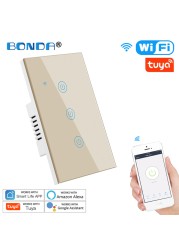 Alexa American Standard Smart Switch Tuya Control Google Home Voice Control WiFi Smart Home Touch Switches Need Neutral