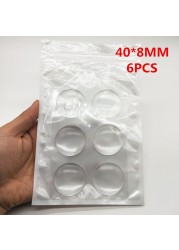 6pcs Transparent Soft Silicone Wall Protector Door Handle Bumper Protective Plug Non-slip Self-adhesive Round Doors Stop Muffler