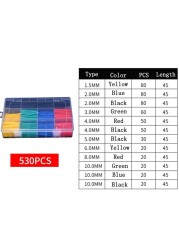 800pcs 127pcs Polyolefin Shrinkable Assorted Heat Shrink Wire Tube Insulated Cable Sleeving Tubing Set 2:1 Waterproof Pipe Sleeve