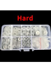 500pcs PVC Washers M3 M4 M5 M6 Soft/Hard Plastic Gasket Transparent Insulation Flat pading Screws Assortment